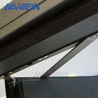 Черным алюминиевым прикрепленное на петлях двойником тройное окно окна с складывая экраном поставщик