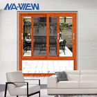 Окно изготовленного на заказ деревянного цвета стандарта Гуандуна NAVIEW алюминиевое сползая поставщик