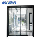 Окно системы сползая окна черноты золы Гуандуна NAVIEW алюминиевое на цене торговой сделки доступно для квартиры гостиницы поставщик