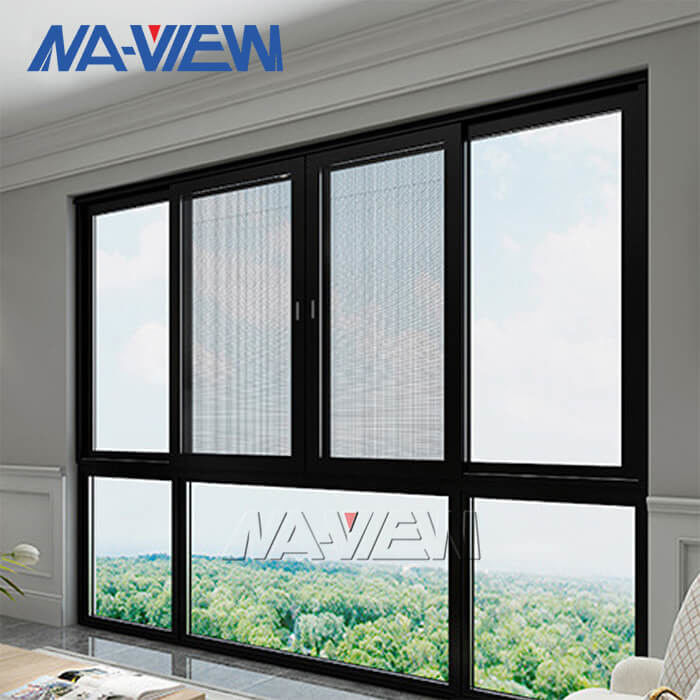 Спальня Гуандуна NAVIEW подкрашивала дверь черноты дизайна цены сползая алюминиевое окно поставщик