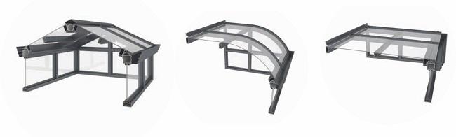 Алюминиевый стеклянный полуфабрикат экранированный дизайн крыши электрофореза крылечка 0